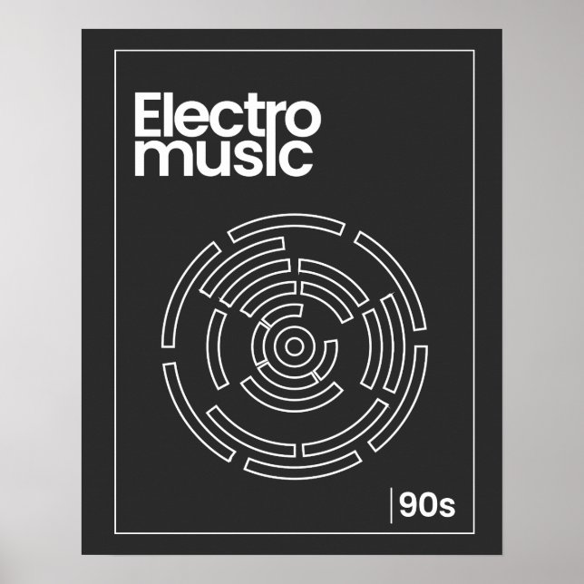 Poster Camiseta Electro Maze 90s Techno (Frente)