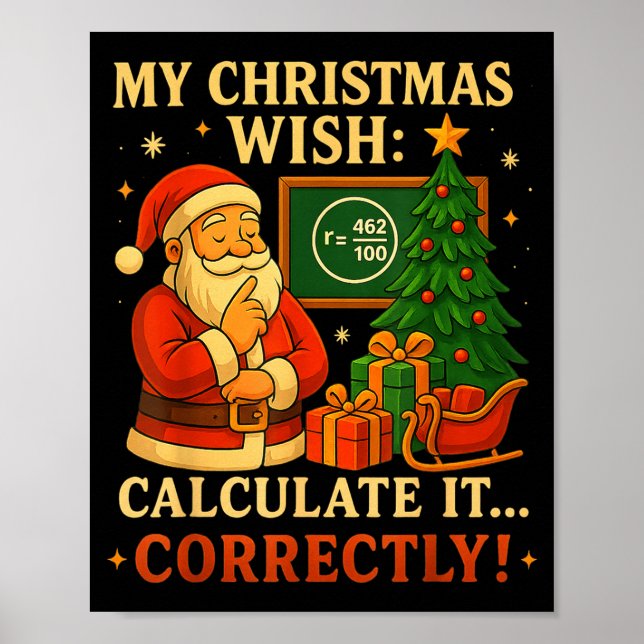 Poster Camiseta Engraçada 67 Natal Matemática 67 Meme – P (Frente)