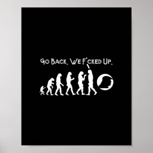 Poster Camiseta engraçada anti-Trump - Vá se danar! Evolu