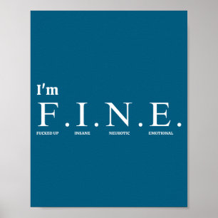 Poster Camiseta engraçada Citação_estou B.e.m. (m--to Mal