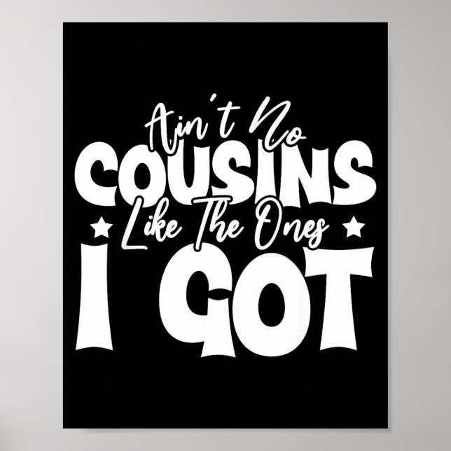 Poster Camiseta engraçada da turma do primo como aquelas (Frente)