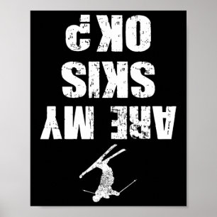 Poster Camiseta engraçada de esqui, esporte de inverno de