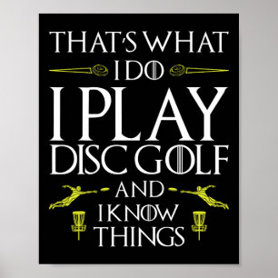 Poster Camiseta engraçada de golfe de disco Isso é o que