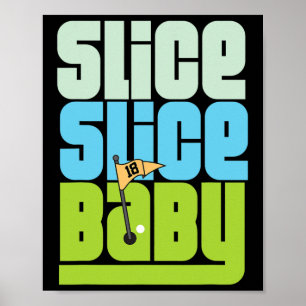 Poster Camiseta engraçada de golfe para bebê com pun 90's
