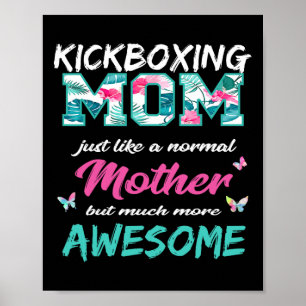 Poster Camiseta engraçada de kickboxing para mãe desporti