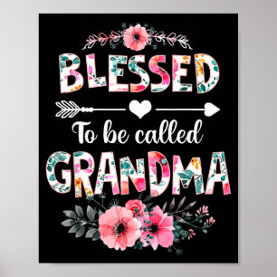 Poster Camiseta engraçada de vó abençoada por ser chamada