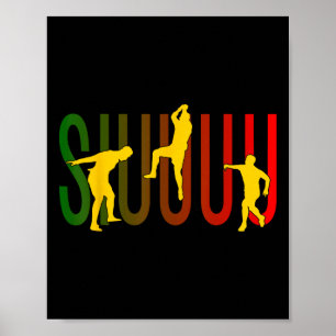 Poster Camiseta engraçada para fãs de futebol Siuuuu