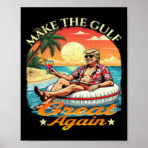Poster Camiseta engraçada Trump Faça o Golfo Grande Novam