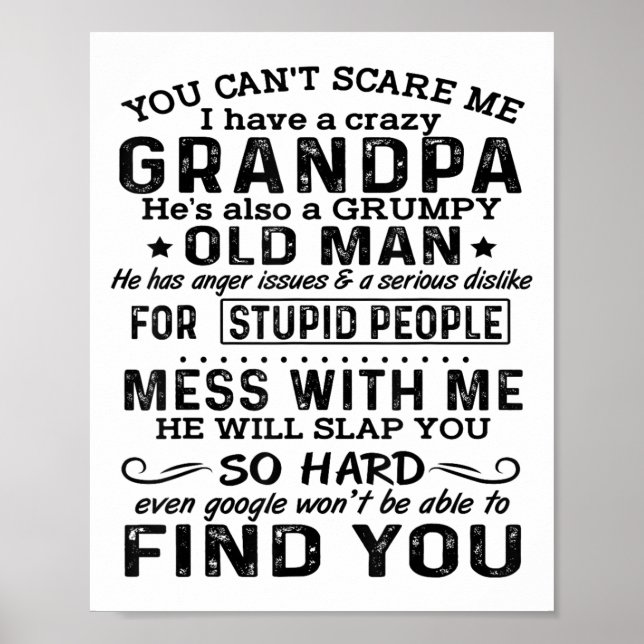 Poster Camiseta Engraçada Você não pode me matar Eu tenho (Frente)
