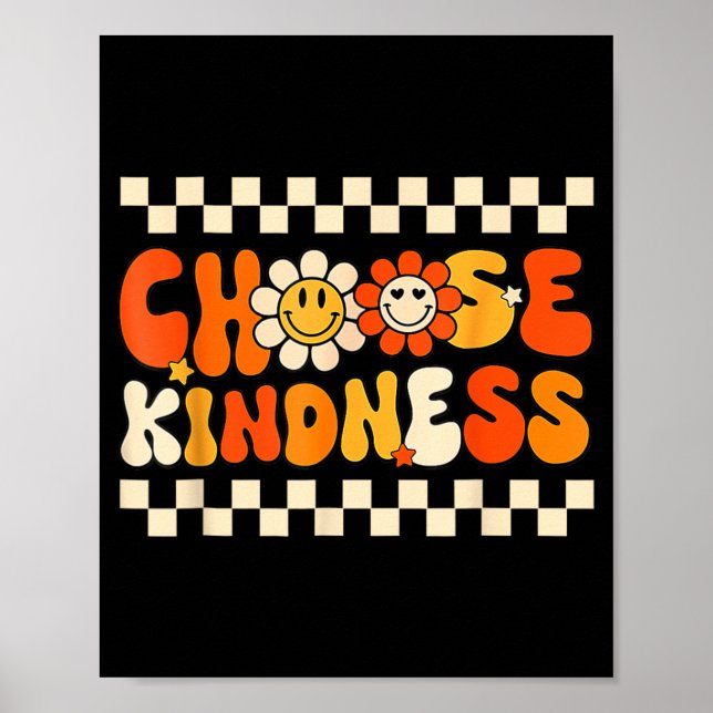 Poster Camiseta Escolha a Bondade Inspiradora Retro (Frente)