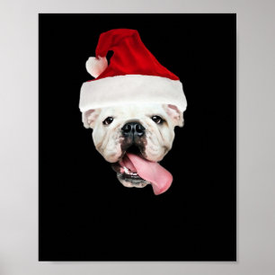 Poster Camiseta essencial Bulldog Papai Noel
