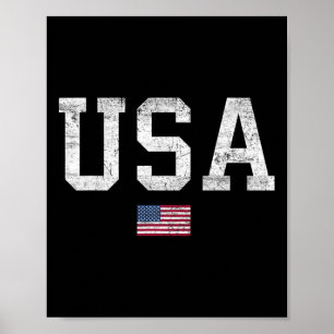 Poster Camiseta EUA Mulheres Homens Crianças Bandeira Ame