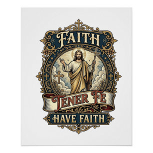 Póster Camiseta Famílias Multiculturais Bilíngues Jesus F