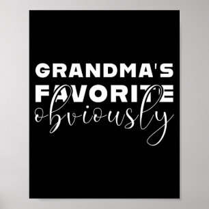 Poster Camiseta Favorita da Vovó, Neto ou Neta