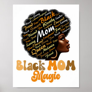 Poster Camiseta Feminina Mês da História Negra Preta Mãe