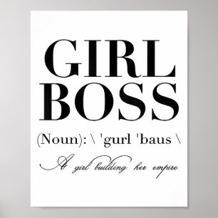 Poster Camiseta Girl Boss, Garota Chefe
