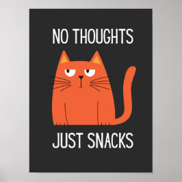 Poster Camiseta Gráfica de Humor de Gato Kawaii