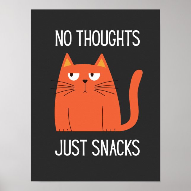 Poster Camiseta Gráfica de Humor de Gato Kawaii (Frente)