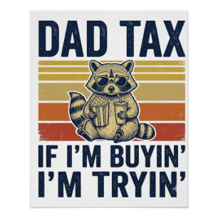 Póster Camiseta Gráfica Vintage de Guaxinim do Imposto do