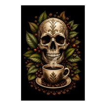 Camiseta Gráfica Vintage Floral Caveira Gótica