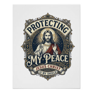 Póster Camiseta Jesus Limites Auto Respeito Fé Baseada De