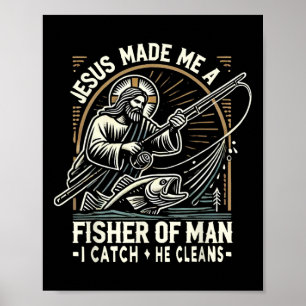 Poster Camiseta Jesus Me Fez Pescador De Homens Bíblia Pe