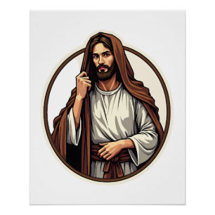 Póster Camiseta Jesus Refúgio Capa Gravura Vintage