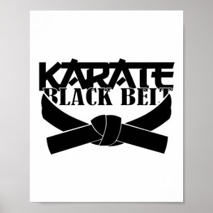 Poster Camiseta Karate Faixa Preta_1