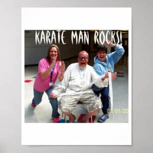 Poster Camiseta Karate Man Rocks