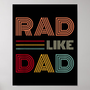 Poster Camiseta Kids Retro Radical Como o Papai Correspon