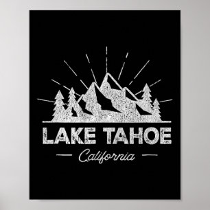 Poster Camiseta Lake Tahoe California Ca Vintage Hiking R