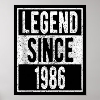 Poster Camiseta Lendário Desde 1986 36 Anos Presentes 36º
