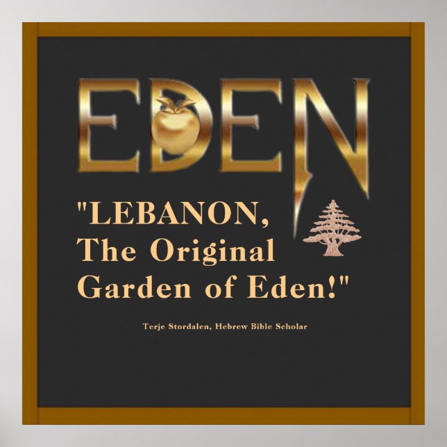 Poster Camiseta "Líbano, O Jardim Original do Éden" Pos (Frente)
