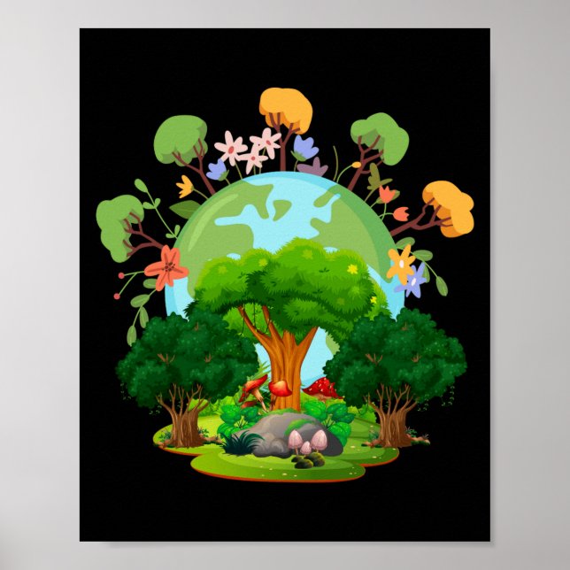 Poster Camiseta Mãe Terra Ame Seu Planeta (Frente)