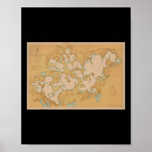Poster Camiseta Mapa do Lago Minnetonka