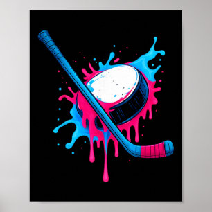 Poster Camiseta Masculina Hockey Stick And Puck Ice Cream