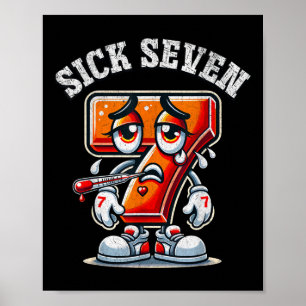Poster Camiseta Meme Doente Sete Seis Sete Brincadeira Di