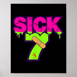 Poster Camiseta Meme Seven Doente Seis Sete Drip Piada Di