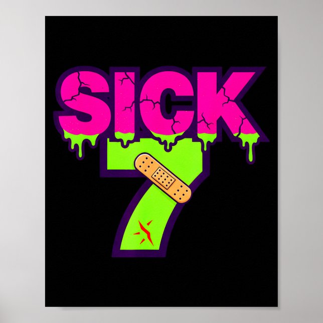 Poster Camiseta Meme Seven Doente Seis Sete Drip Piada Di (Frente)