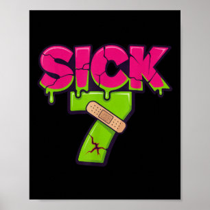 Poster Camiseta Meme Sick Seven Seis Sete Drip Brincadeir