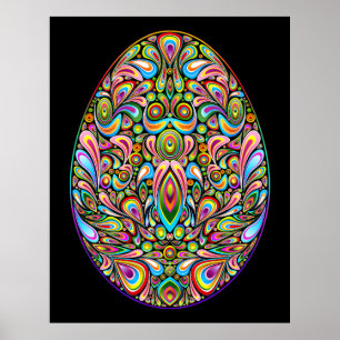 Poster Camiseta Orgânica Infantil com Desenho Psicodélico