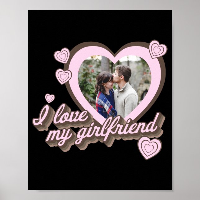 Poster Camiseta Personalizada Eu Amo Minha Namorada  (Frente)