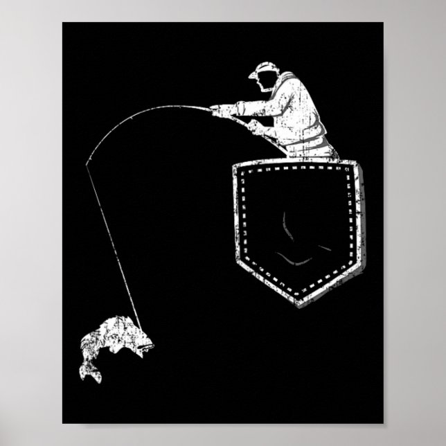 Poster Camiseta Pocket De Pesca Engraçada Para Pai  (Frente)