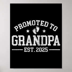 Poster Camiseta Promovido a Avô 2025 Avô Est 2025