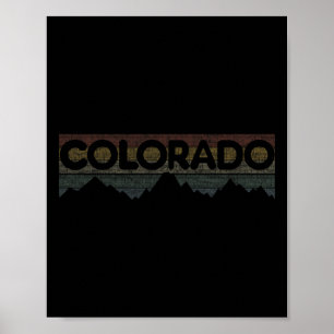 Poster Camiseta Retro Colorado Montanhas Rochosas Esqui C