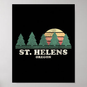 Poster Camiseta Retro St. Helens Or Vintage Throwback dos