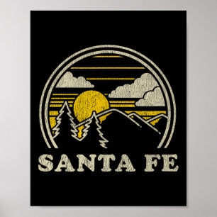 Poster Camiseta Santa Fe Novo México Nm Vintage Caminhada