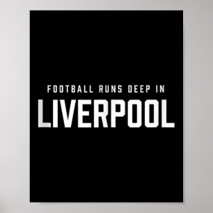 Poster Camiseta sem Manga Futebol Corre Fundo Em Liverpoo