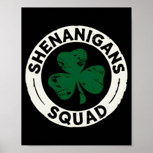 Poster Camiseta Shenanigans Squad St Patricks Day Shamroc