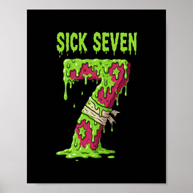 Poster Camiseta Sick Seven Meme Six Seven Brincadeira Eng (Frente)